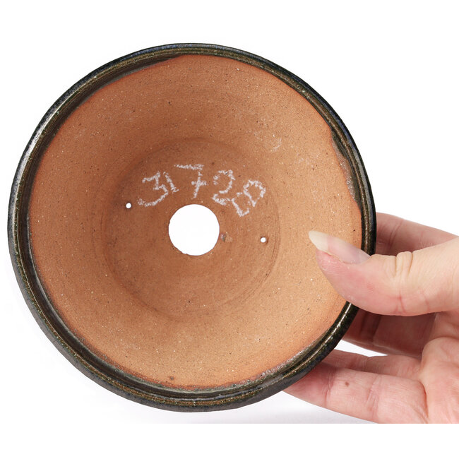 Pot à bonsaï rond vert par Bonsai - 120 x 120 x 50 mm