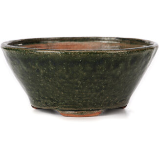 Bonsai 125 mm round green bonsai pot by Bonsai, Japan