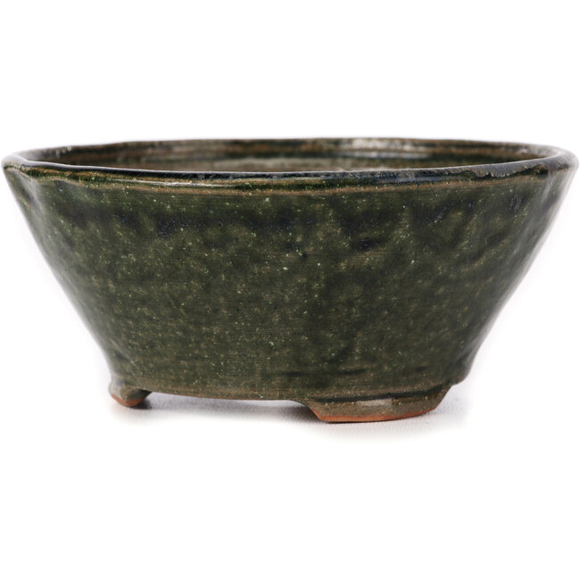 Vaso bonsai rotondo verde di Bonsai - 125 x 125 x 55 mm