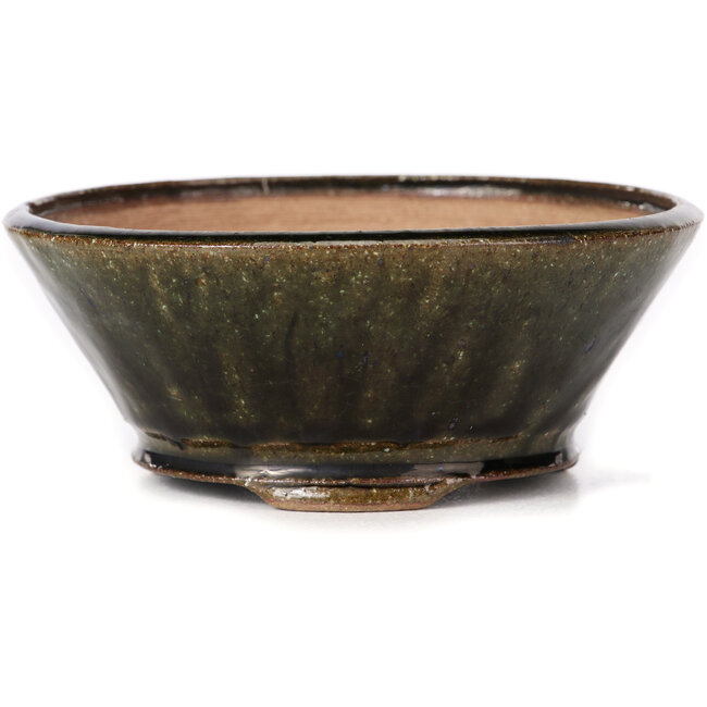 Pot à bonsaï rond vert par Bonsai - 120 x 120 x 50 mm
