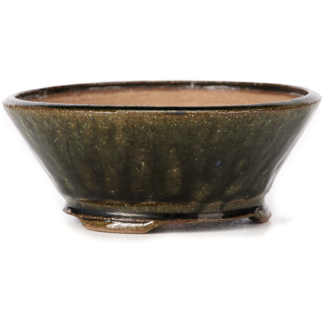 Round green bonsai pot by Bonsai - 120 x 120 x 50 mm