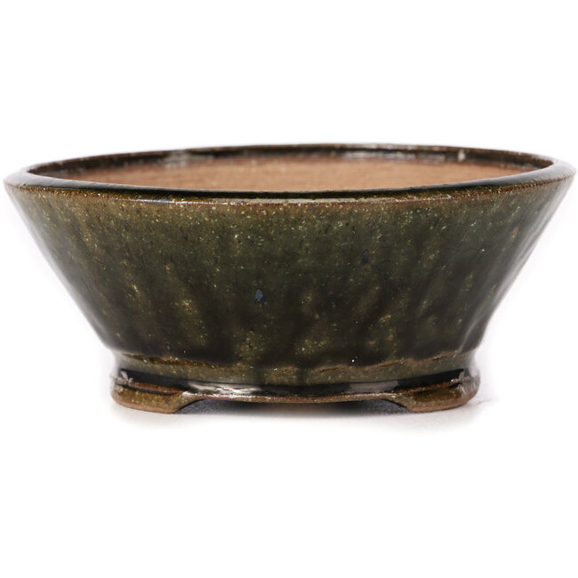 Pot à bonsaï rond vert par Bonsai - 120 x 120 x 50 mm