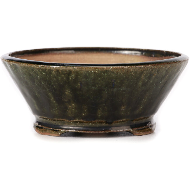 Ronde groene bonsai pot van Bonsai - 120 x 120 x 50 mm