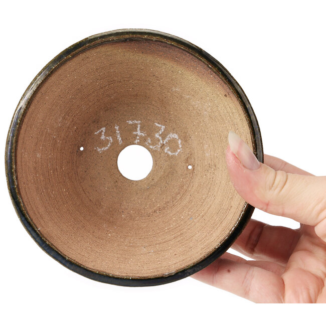 Pot à bonsaï rond vert par Bonsai - 120 x 120 x 50 mm