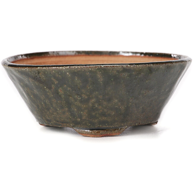 Maceta de bonsái verde redonda de Bonsai - 120 x 120 x 45 mm