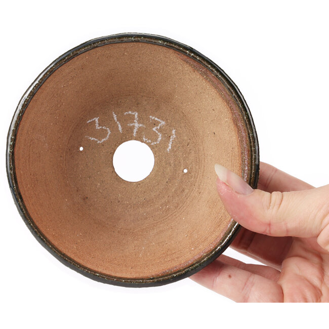 Pot à bonsaï rond vert par Bonsai - 120 x 120 x 45 mm