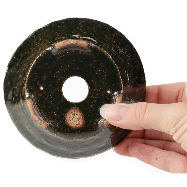 Pot à bonsaï rond vert par Bonsai - 120 x 120 x 45 mm