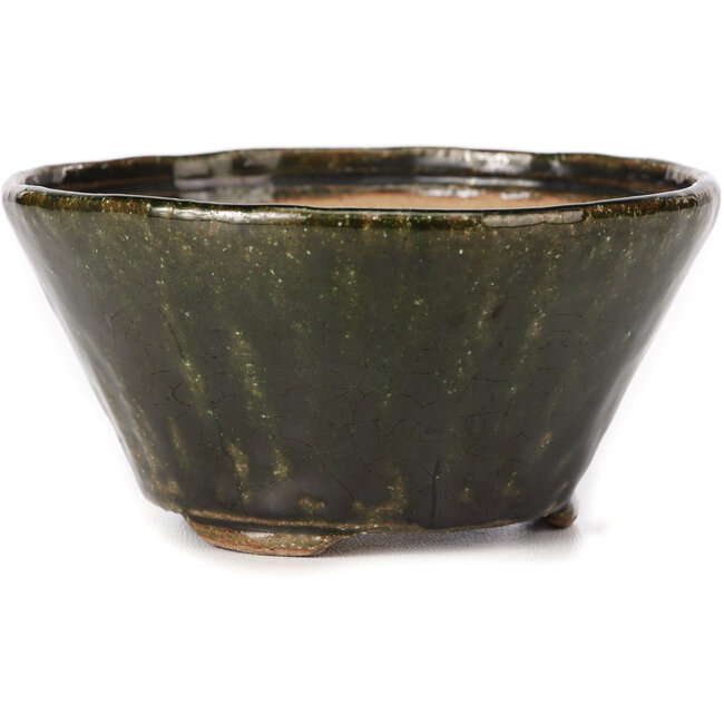 Runde grüne Bonsaischale von Bonsai - 125 x 125 x 60 mm