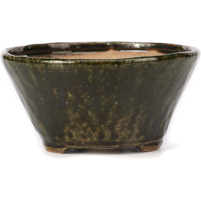 Pot à bonsaï rond vert par Bonsai - 125 x 125 x 60 mm