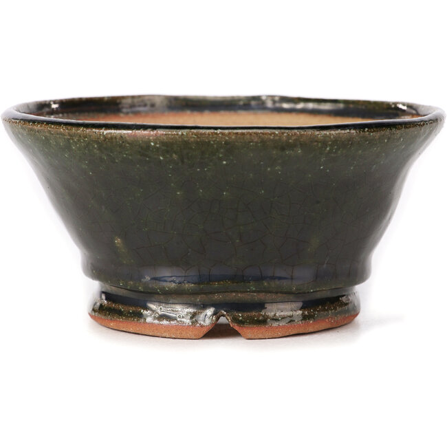 Pot à bonsaï rond vert par Bonsai - 120 x 120 x 55 mm