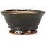 Pot à bonsaï rond vert par Bonsai - 120 x 120 x 55 mm