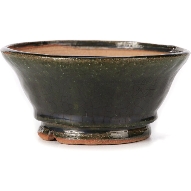 Pot à bonsaï rond vert par Bonsai - 120 x 120 x 55 mm