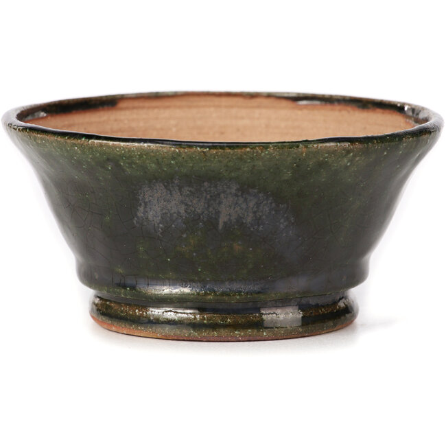 Round green bonsai pot by Bonsai - 120 x 120 x 55 mm