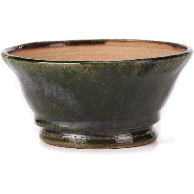 Pot à bonsaï rond vert par Bonsai - 120 x 120 x 55 mm