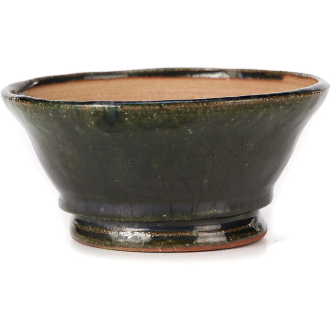 Vaso bonsai rotondo verde di Bonsai - 120 x 120 x 55 mm