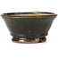 Pot à bonsaï rond vert par Bonsai - 120 x 120 x 55 mm