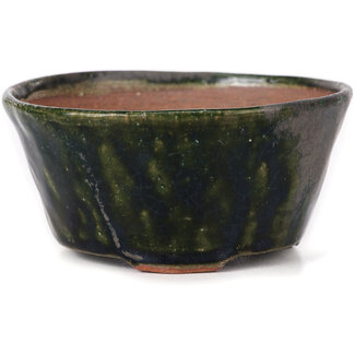 Bonsai Pot à bonsaï vert rond de 105 mm par Bonsai, Japon