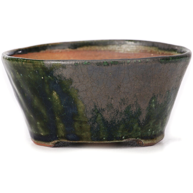 Round green bonsai pot by Bonsai - 105 x 105 x 50 mm