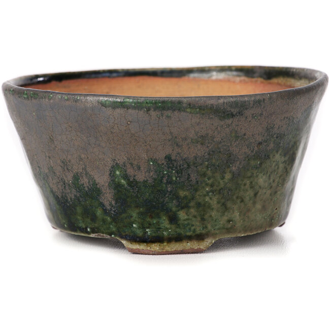 Vaso bonsai rotondo verde di Bonsai - 105 x 105 x 50 mm