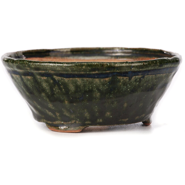 Ronde groene bonsai pot van Bonsai - 125 x 125 x 50 mm