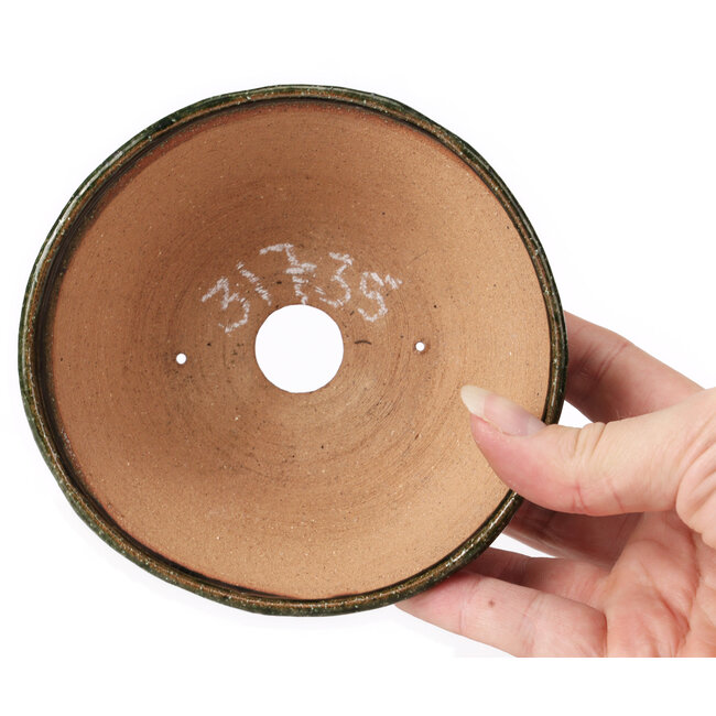 Vaso bonsai rotondo verde di Bonsai - 125 x 125 x 50 mm