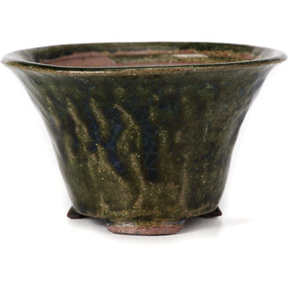 Bonsai Pot à bonsaï vert rond de 110 mm par Bonsai, Japon