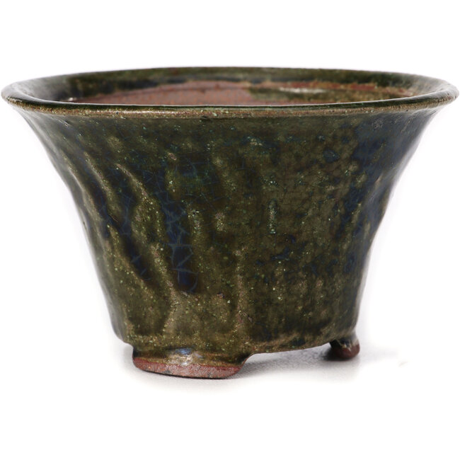 Maceta de bonsái verde redonda de Bonsai - 110 x 110 x 65 mm