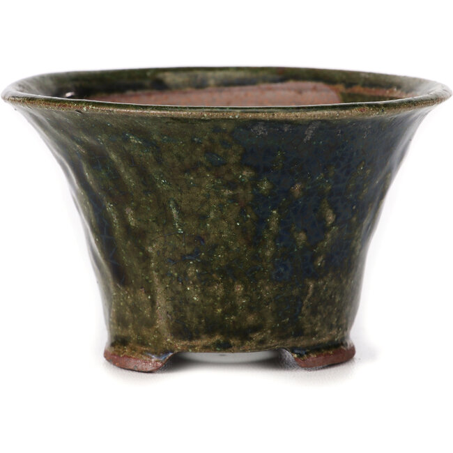 Vaso bonsai rotondo verde di Bonsai - 110 x 110 x 65 mm