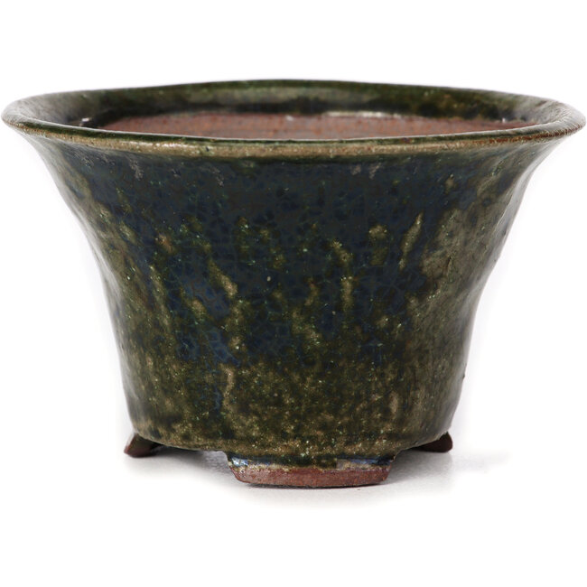 Pot à bonsaï rond vert par Bonsai - 110 x 110 x 65 mm