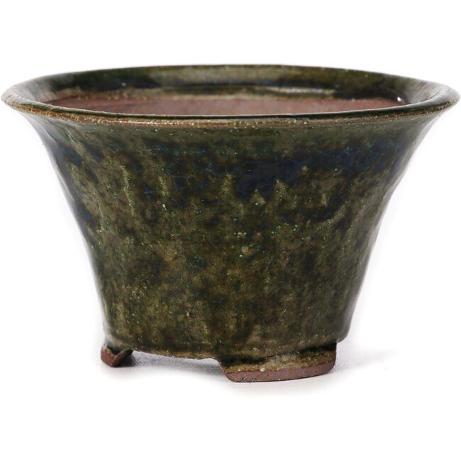 Pot à bonsaï rond vert par Bonsai - 110 x 110 x 65 mm