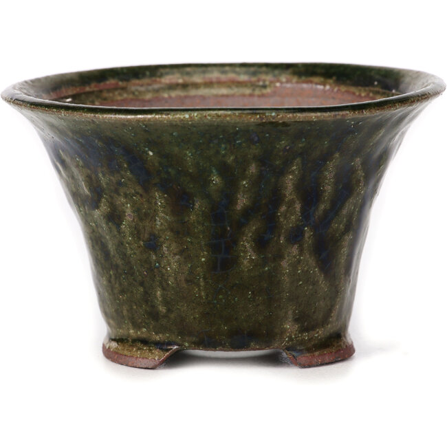 Round green bonsai pot by Bonsai - 110 x 110 x 65 mm