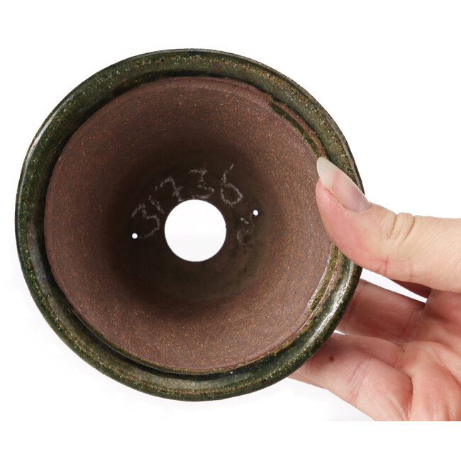 Pot à bonsaï rond vert par Bonsai - 110 x 110 x 65 mm