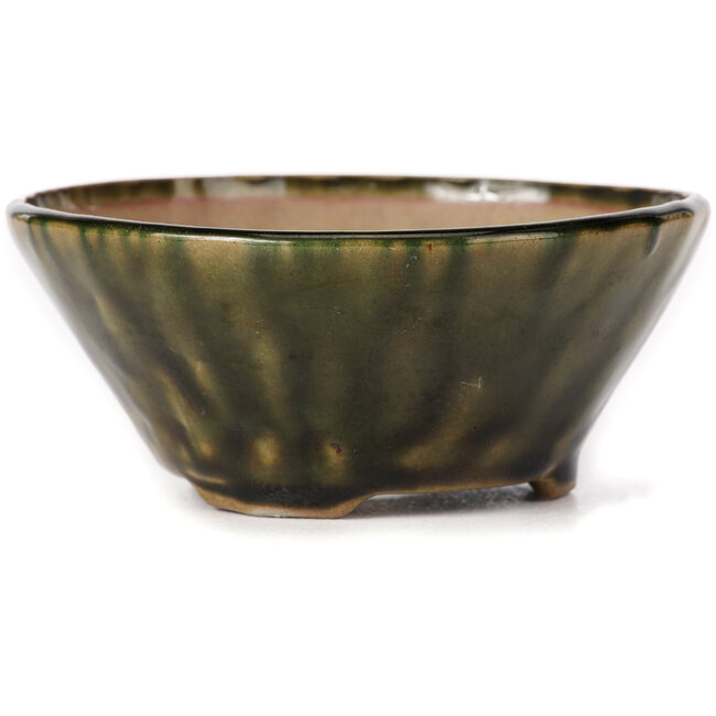Round green bonsai pot by Bonsai - 110 x 110 x 45 mm