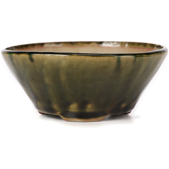 Vaso bonsai rotondo verde di Bonsai - 110 x 110 x 45 mm