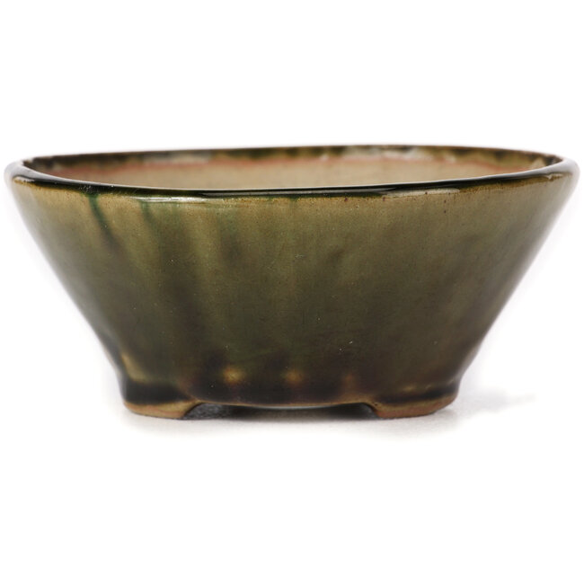 Pot à bonsaï rond vert par Bonsai - 110 x 110 x 45 mm