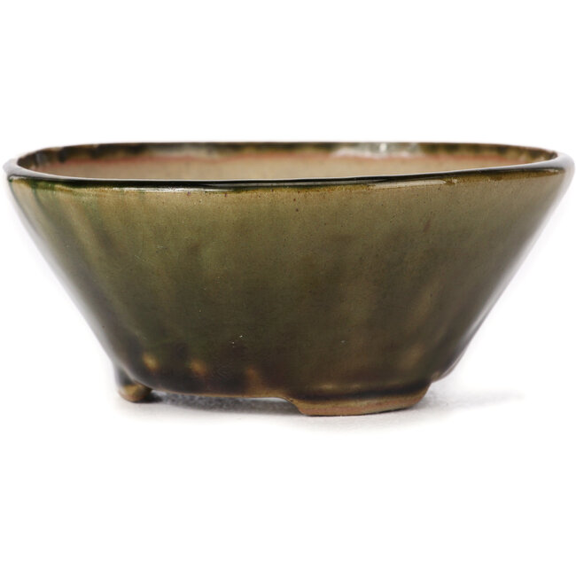 Vaso bonsai rotondo verde di Bonsai - 110 x 110 x 45 mm