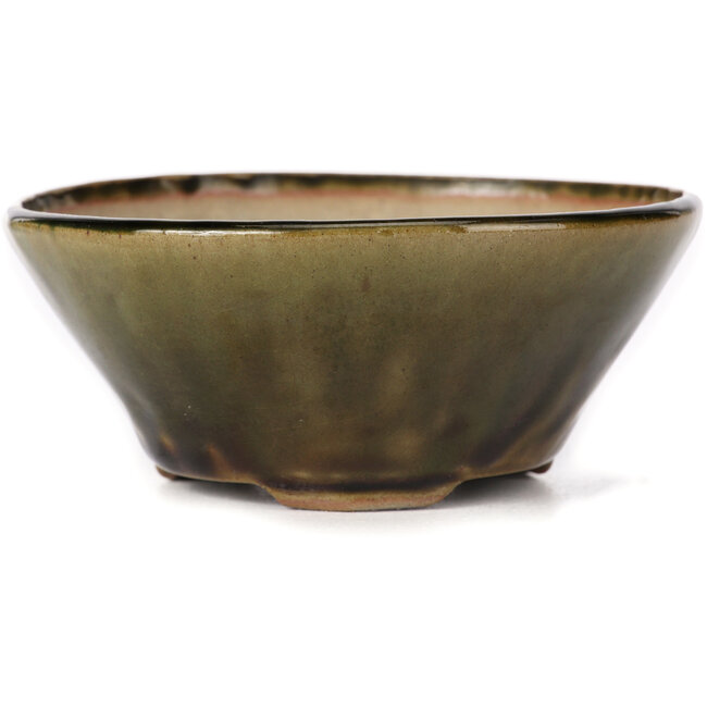 Vaso bonsai rotondo verde di Bonsai - 110 x 110 x 45 mm