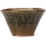 Pot à bonsaï rond vert et marron par Bonsai - 110 x 110 x 60 mm