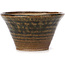 Pot à bonsaï rond vert et marron par Bonsai - 110 x 110 x 60 mm