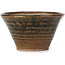 Pot à bonsaï rond vert et marron par Bonsai - 110 x 110 x 60 mm