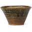 Pot à bonsaï rond vert et marron par Bonsai - 110 x 110 x 60 mm