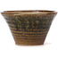 Pot à bonsaï rond vert et marron par Bonsai - 110 x 110 x 60 mm