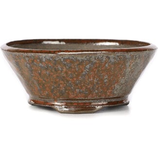 Bonsai 120 mm round red brown bonsai pot by Bonsai, Japan