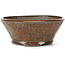 Vaso per bonsai rotondo rosso marrone di Bonsai - 120 x 120 x 50 mm
