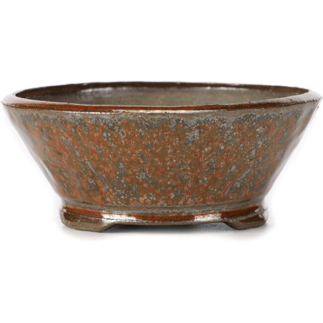 Vaso per bonsai rotondo rosso marrone di Bonsai - 120 x 120 x 50 mm