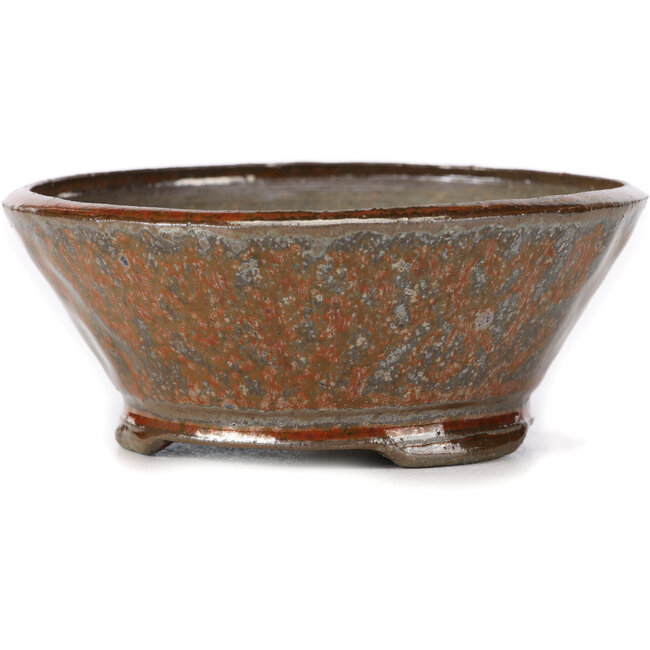 Vaso per bonsai rotondo rosso marrone di Bonsai - 120 x 120 x 50 mm