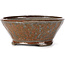 Round red brown bonsai pot by Bonsai - 120 x 120 x 50 mm