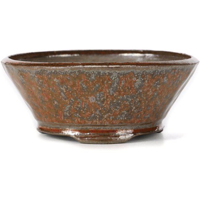 Pot à bonsaï rond brun rouge par Bonsai - 120 x 120 x 50 mm
