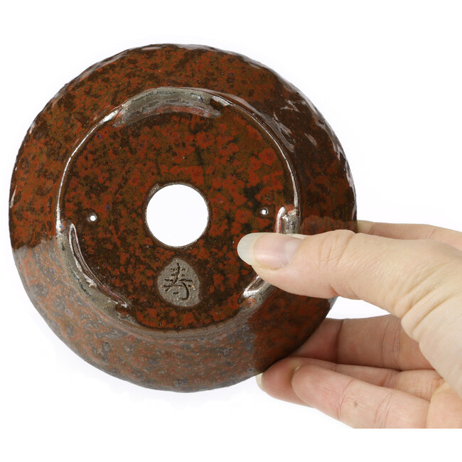 Pot à bonsaï rond brun rouge par Bonsai - 120 x 120 x 50 mm