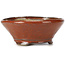 Round red brown bonsai pot by Bonsai - 130 x 130 x 50 mm